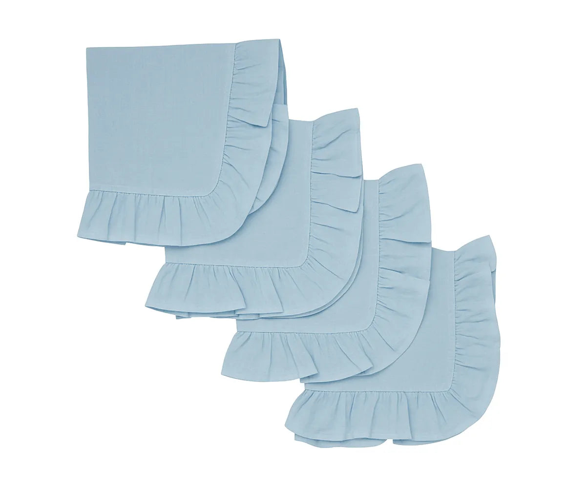 Ruffle Napkins Light Blue