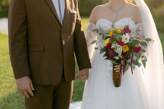 The Houston Tooled Leather Bouquet Wrap