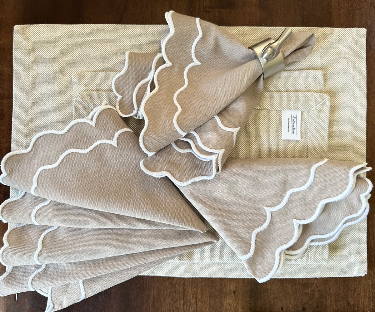 Beige Embroidery Napkins
