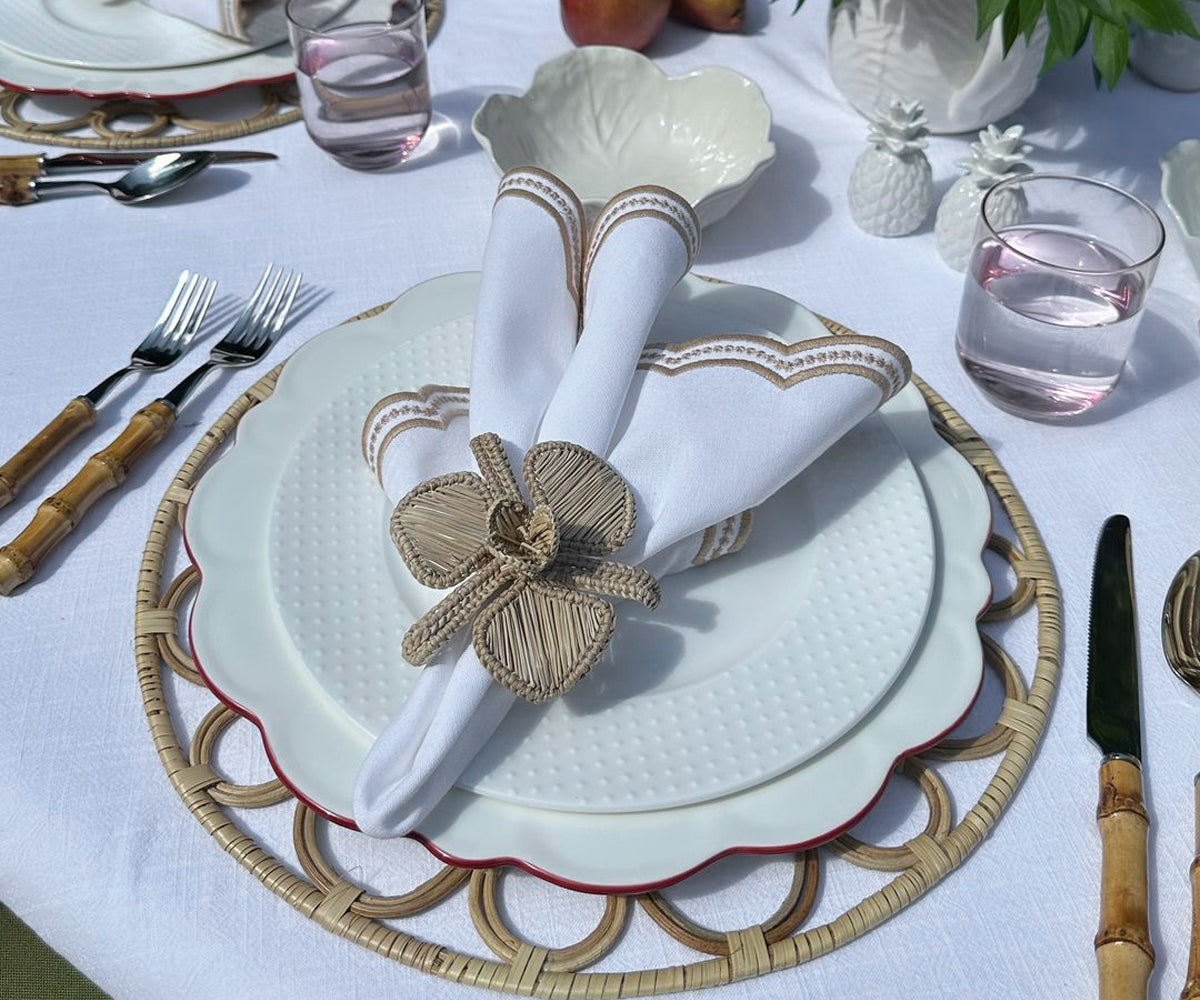 Scalloped Napkins - Embroidery Napkins