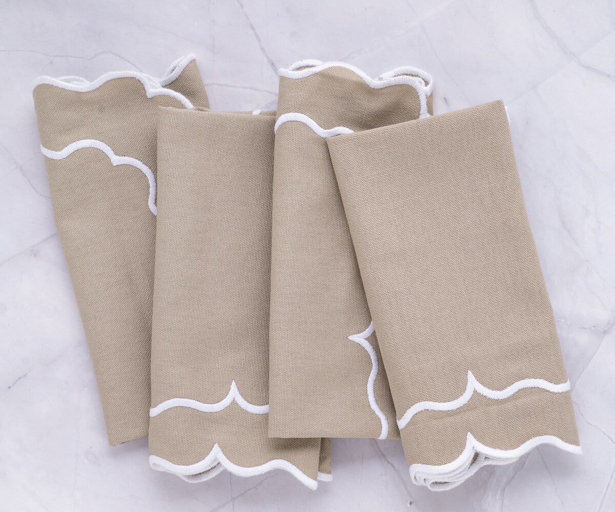Beige Embroidery Napkins