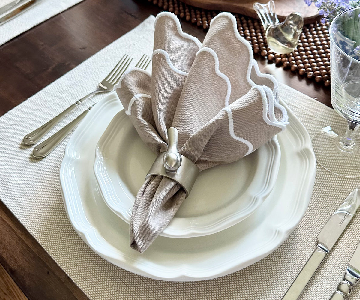 Beige Embroidery Napkins