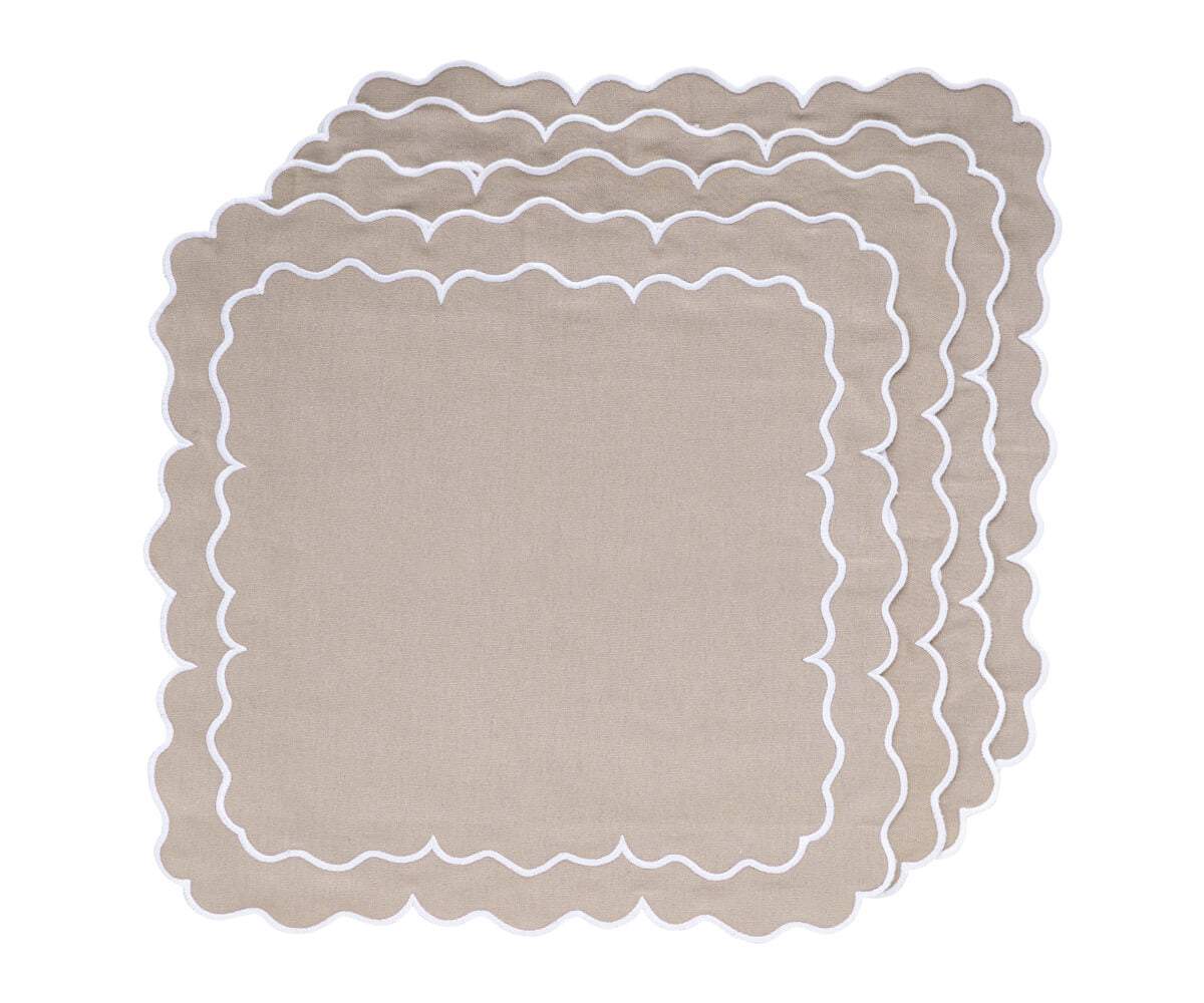 Beige Embroidery Napkins