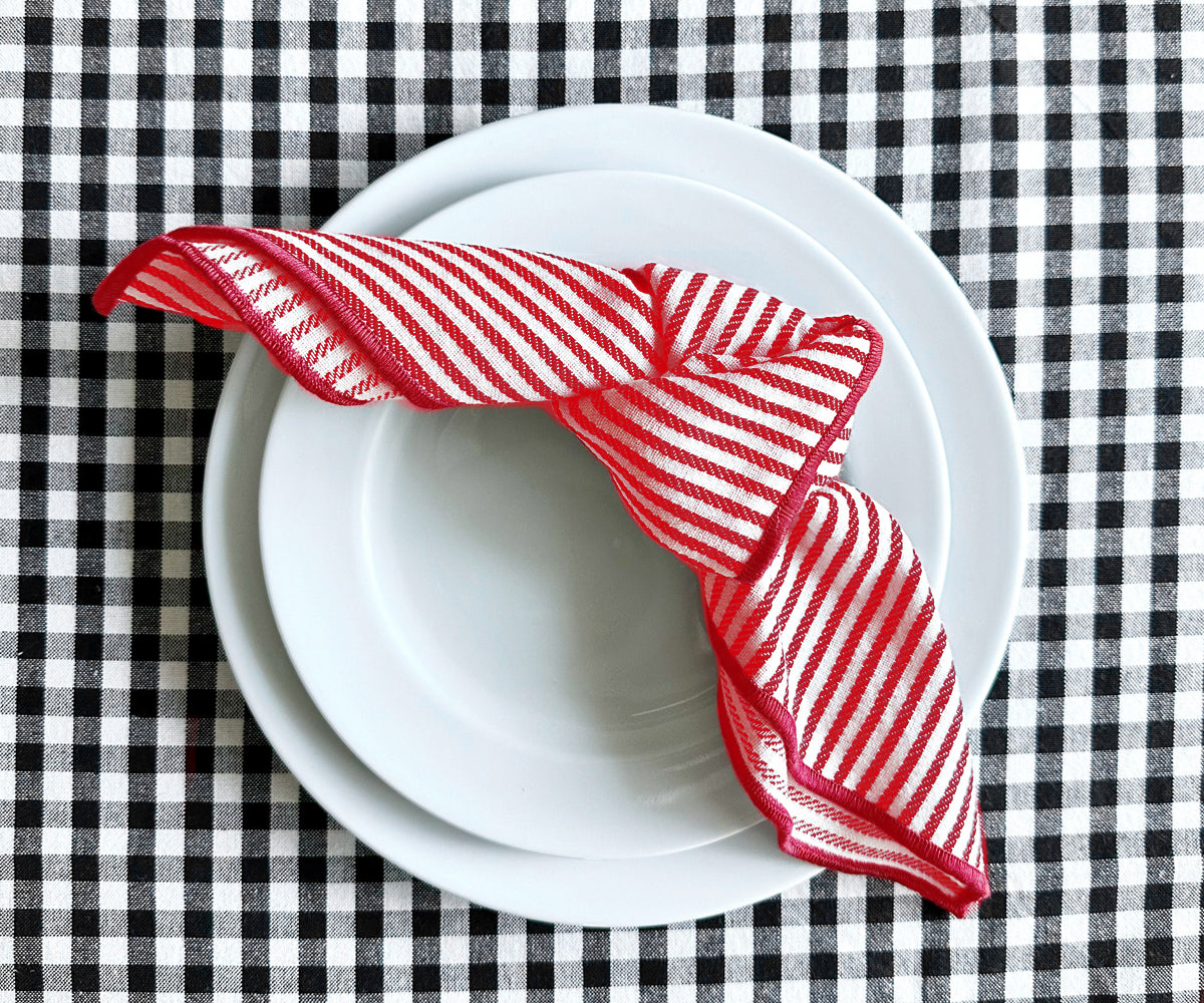 Red Cloth Napkins - Dinner Napkins