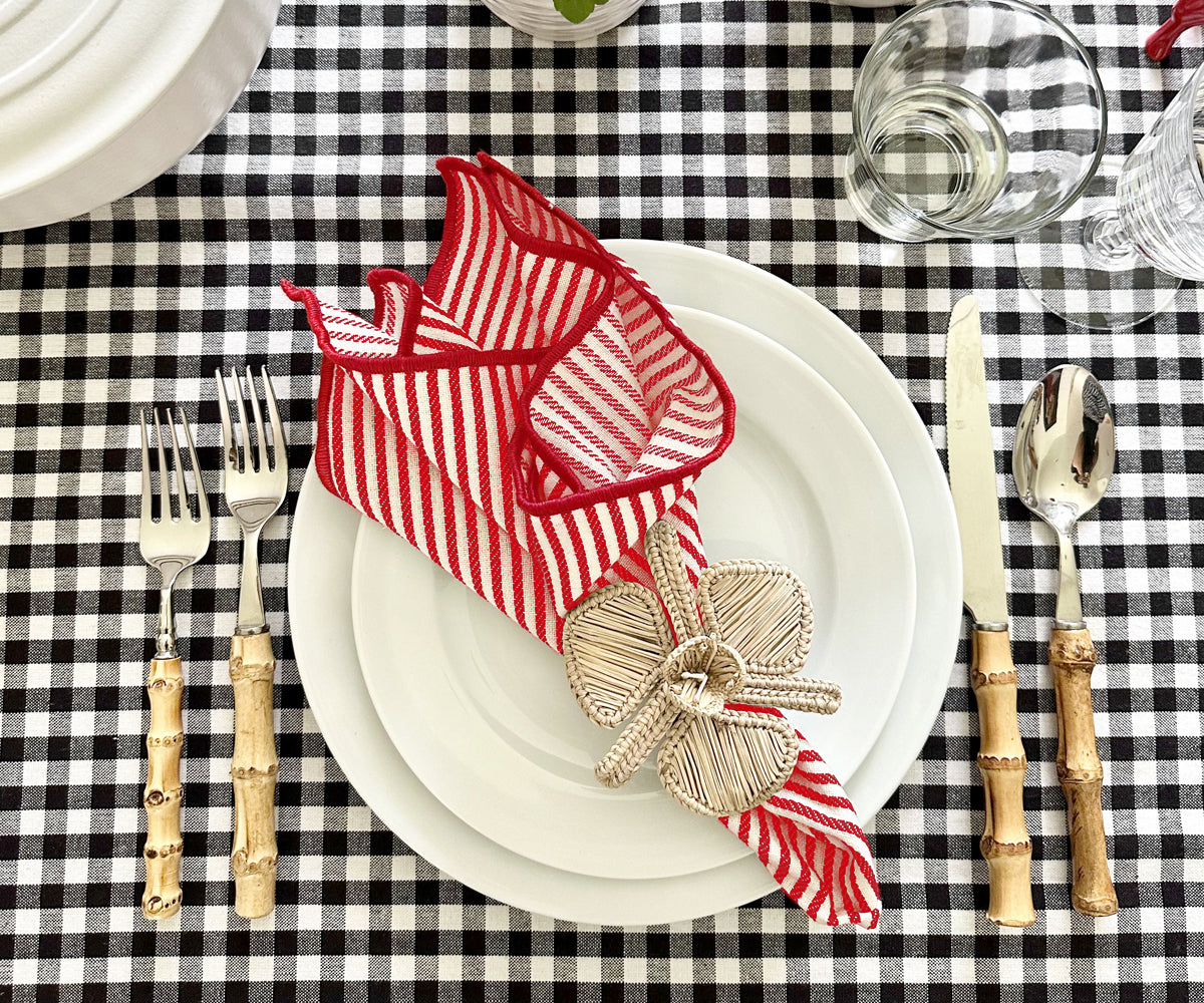 Red Dinner Napkins Set of 4