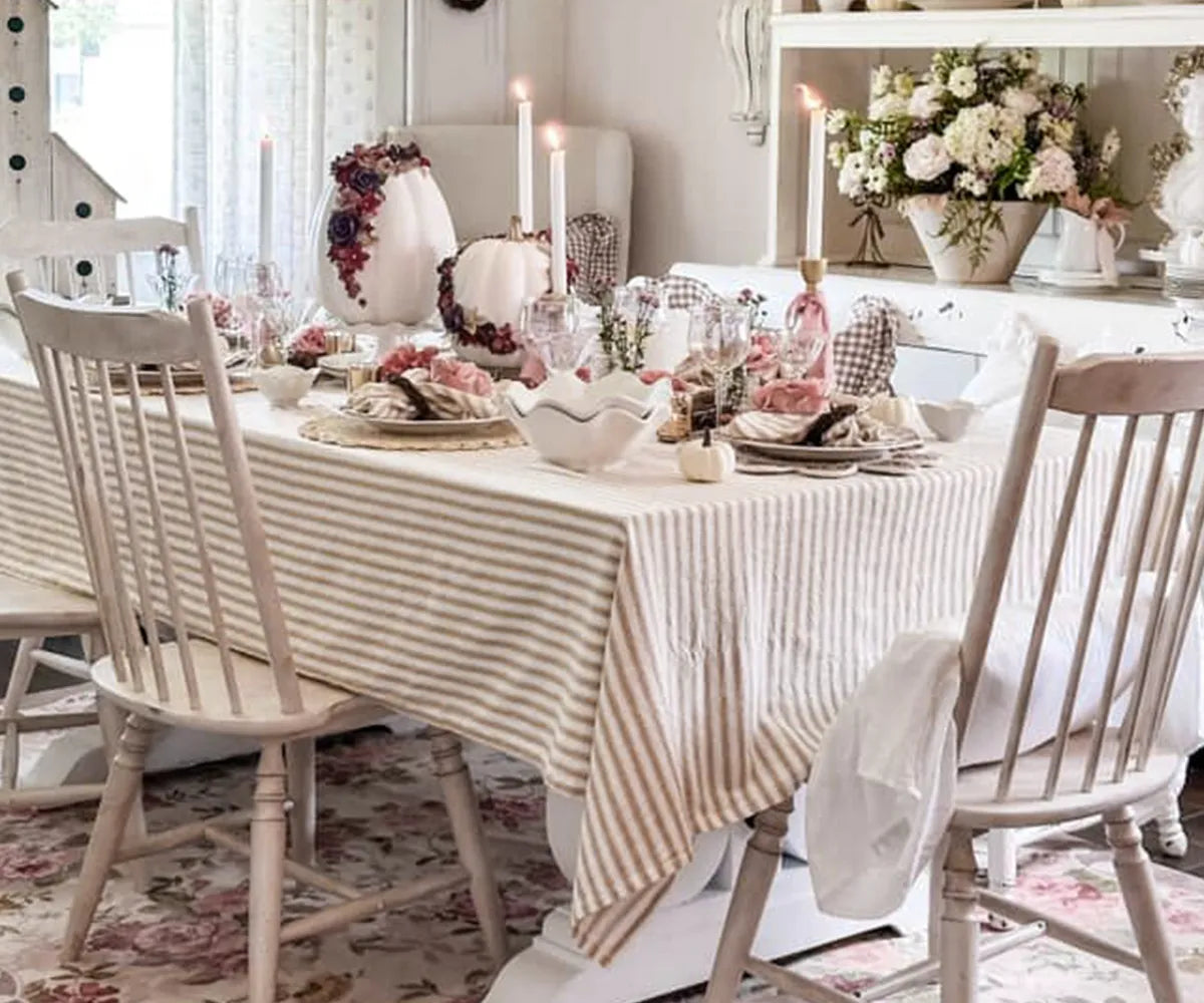 Beige Tablecloths - Rectangle Table Cover