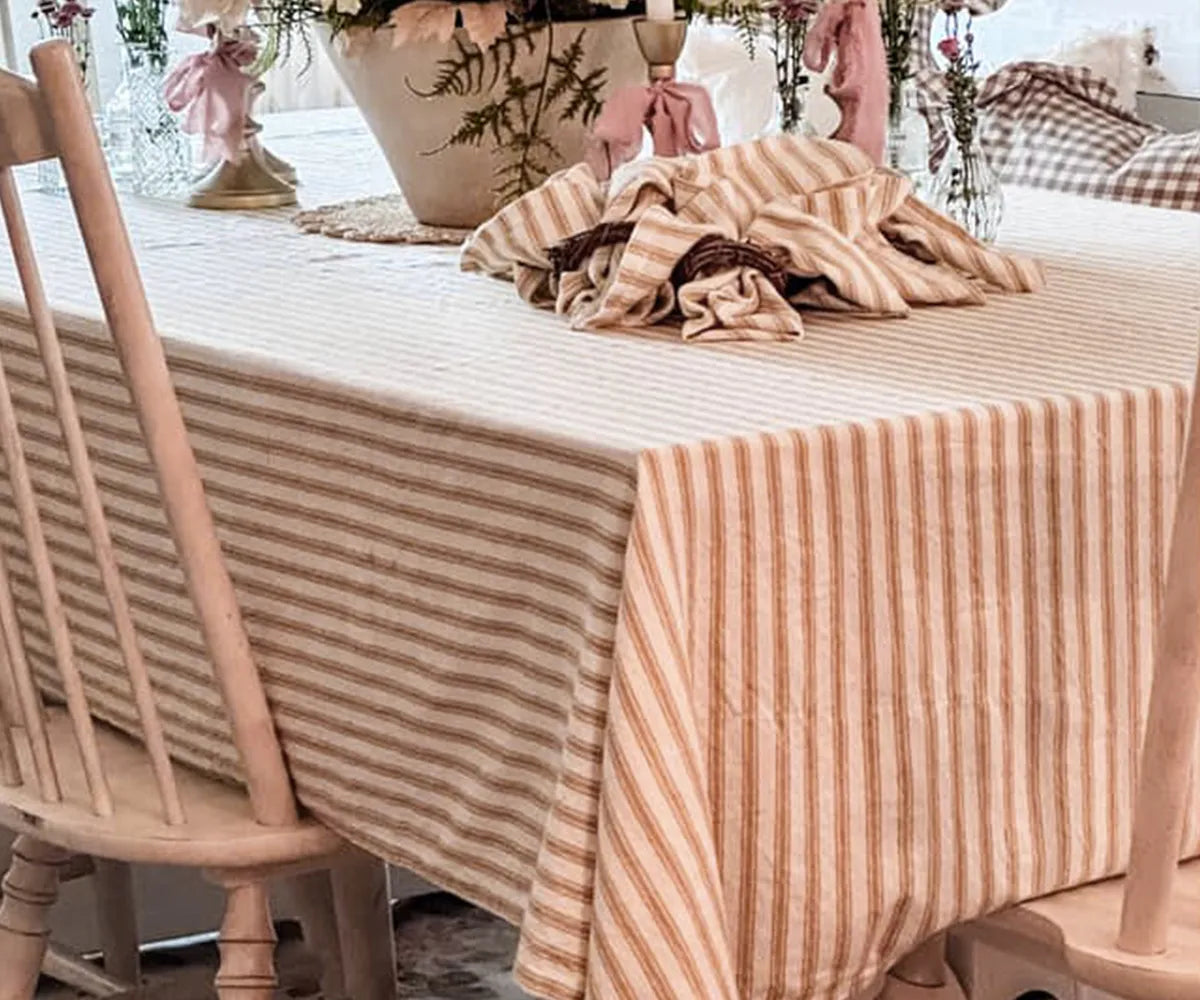 Beige Tablecloths - Rectangle Table Cover