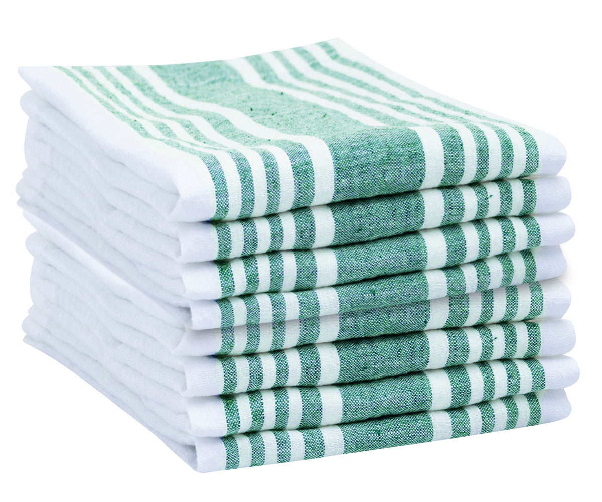 Green Striped Napkins Set of 4, 8 & More