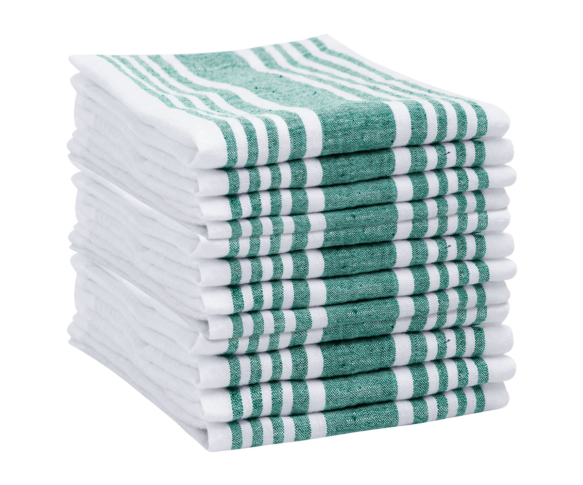 Green Striped Napkins Set of 4, 8 & More