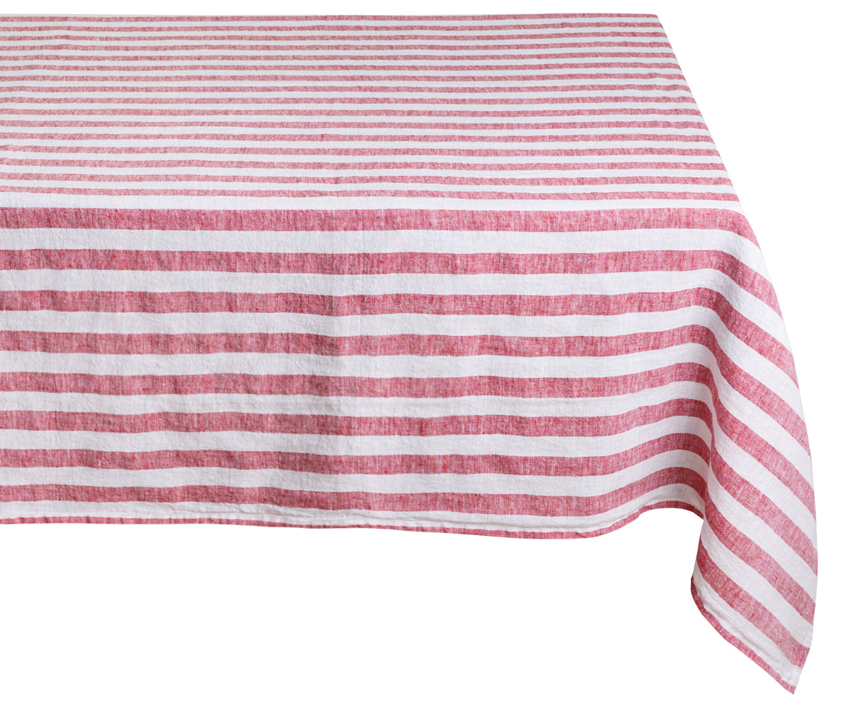 Linen Striped Tablecloth
