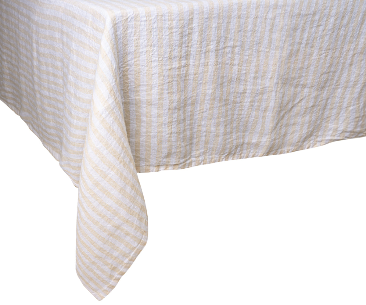 Linen Tablecloth - Rectangle Striped Tablecloths