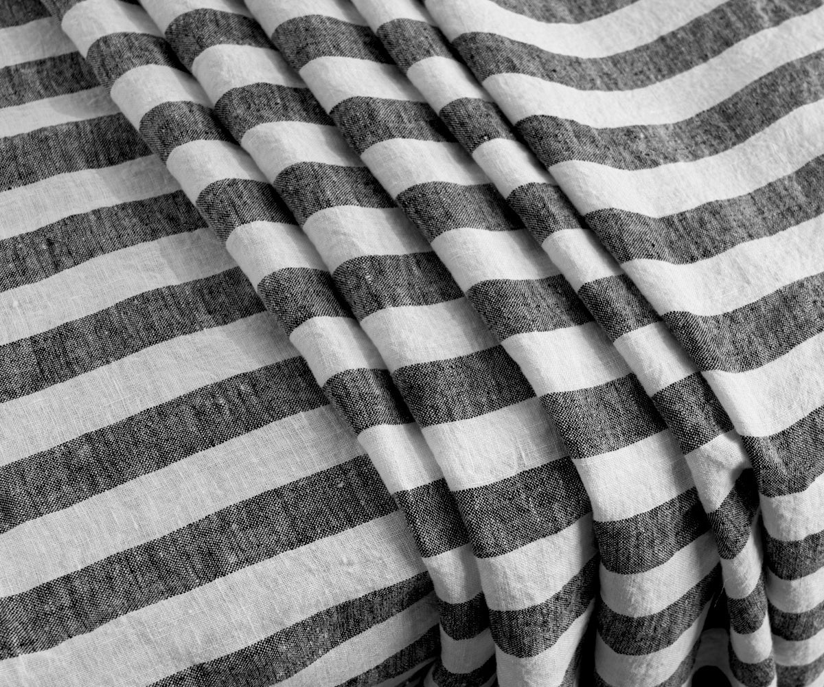 Linen Striped Tablecloth