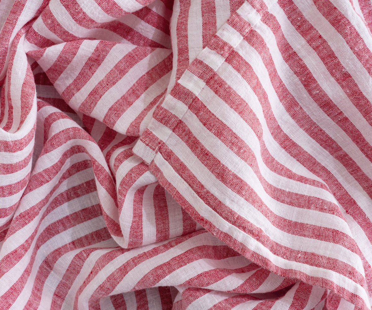 Linen Tablecloth - Rectangle Striped Tablecloths