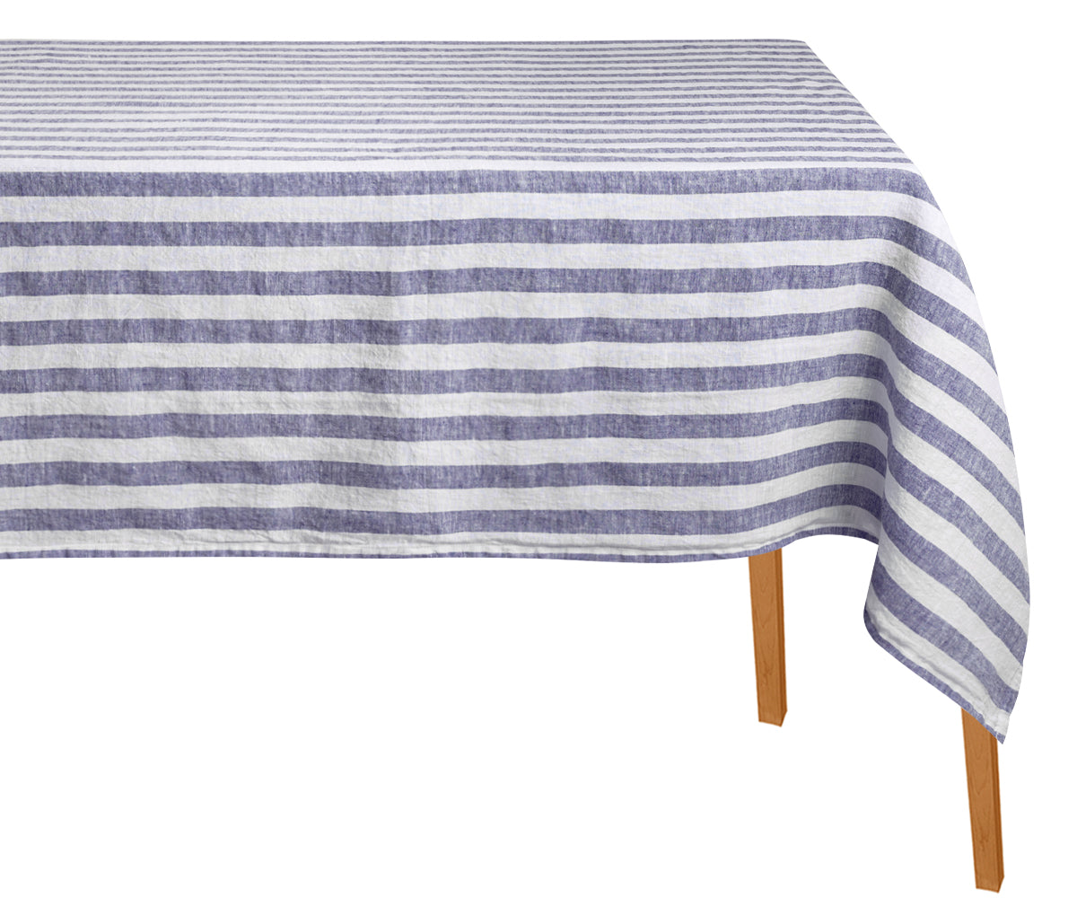 Linen Striped Tablecloth