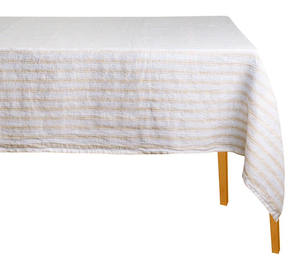 Linen Tablecloth - Striped Tablecloths