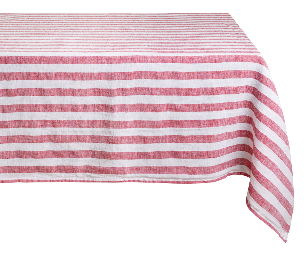 Linen Striped Tablecloth