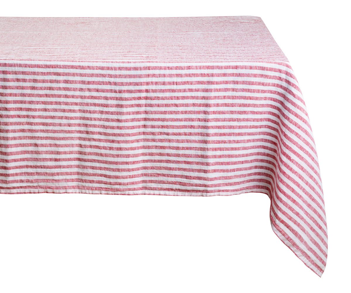 Linen Tablecloth - Rectangle Striped Tablecloths