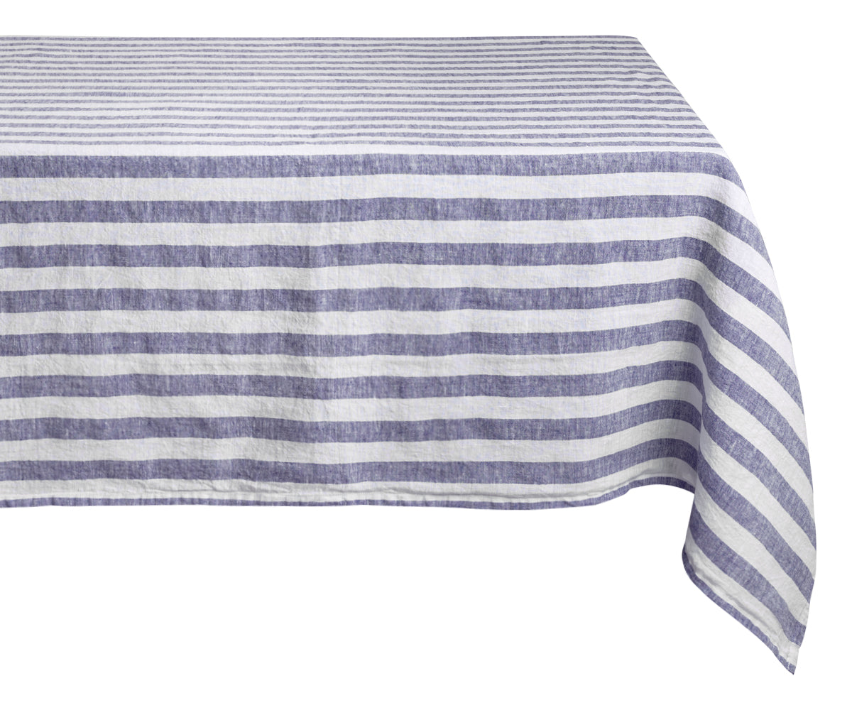 Linen Striped Tablecloth