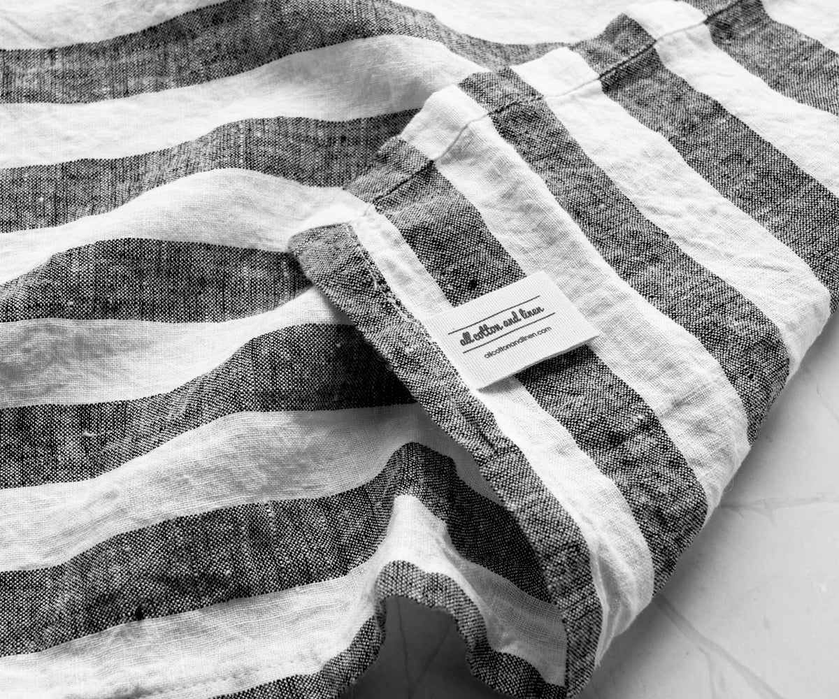 Italian Stripe Linen Napkins