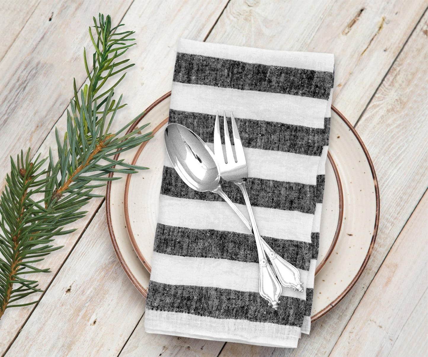 Italian Stripe Linen Napkins