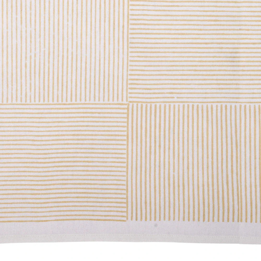 Beige Printed Round Tablecloth