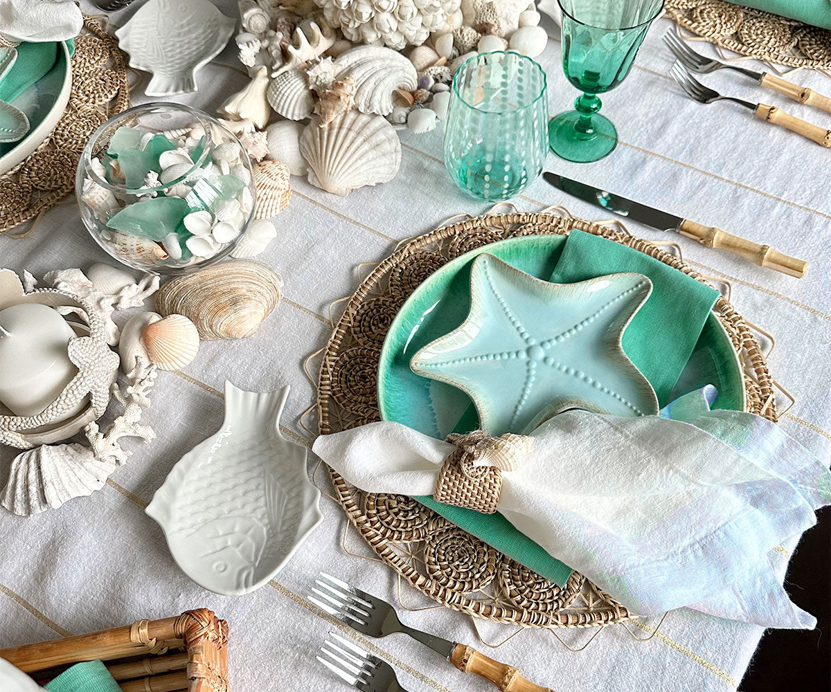 Light Blue Linen Napkins