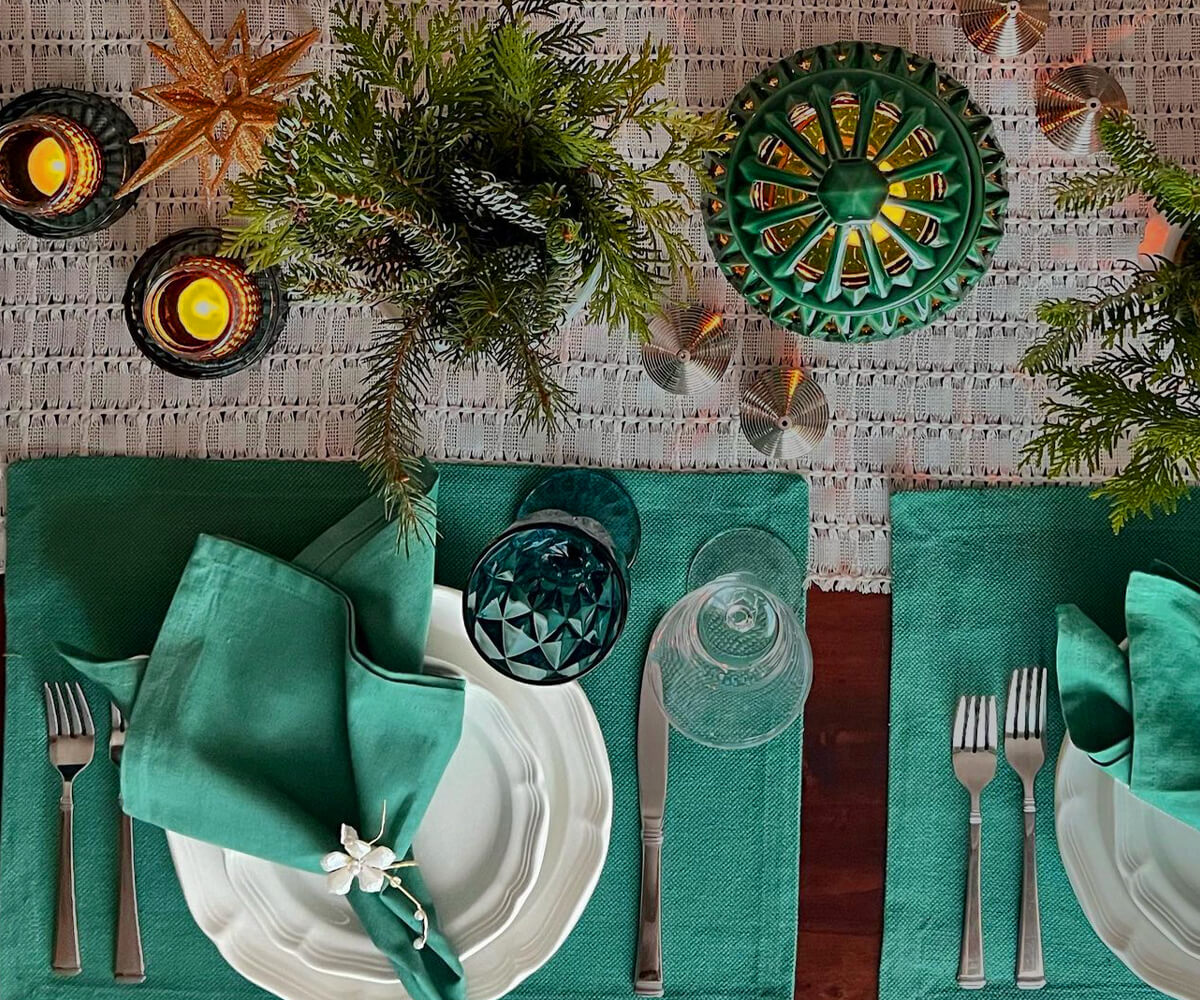 Green Cotton Napkins