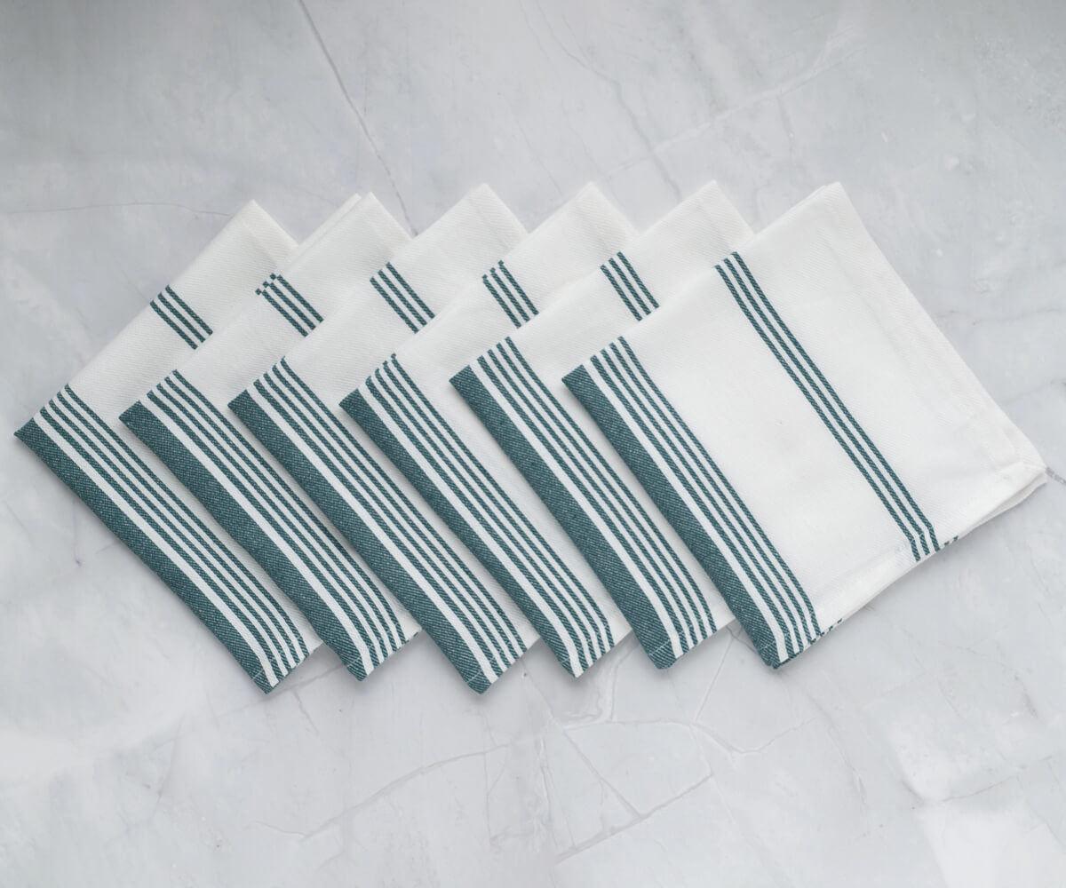 Striped Napkins - Cloth Napkins Set of 6