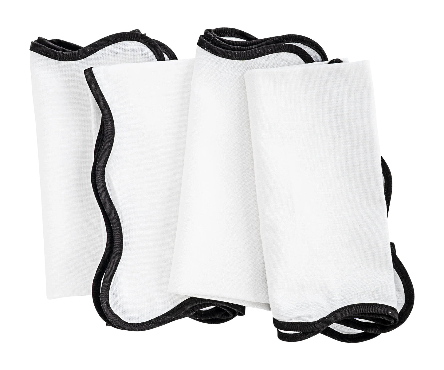 Beige Scallop Napkins - Embroidered Napkins