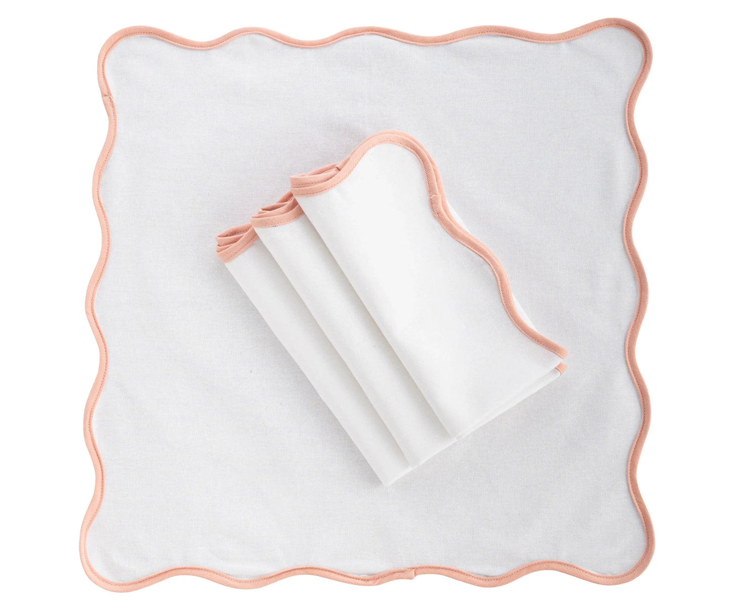 Pink Scalloped Napkin