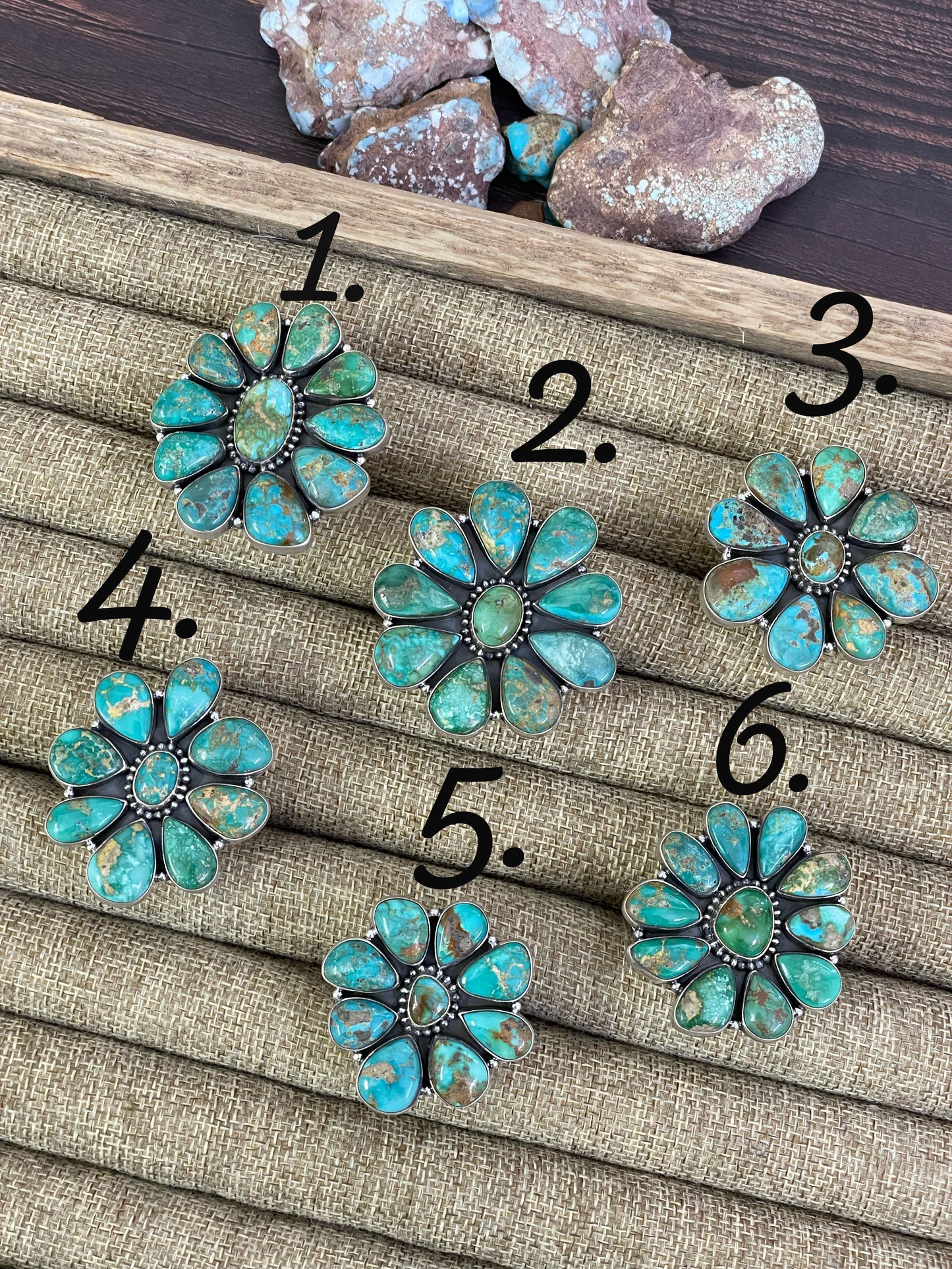 Handmade Sterling Silver HARDY PIT Adjustable Rings, Signed Nizhoni