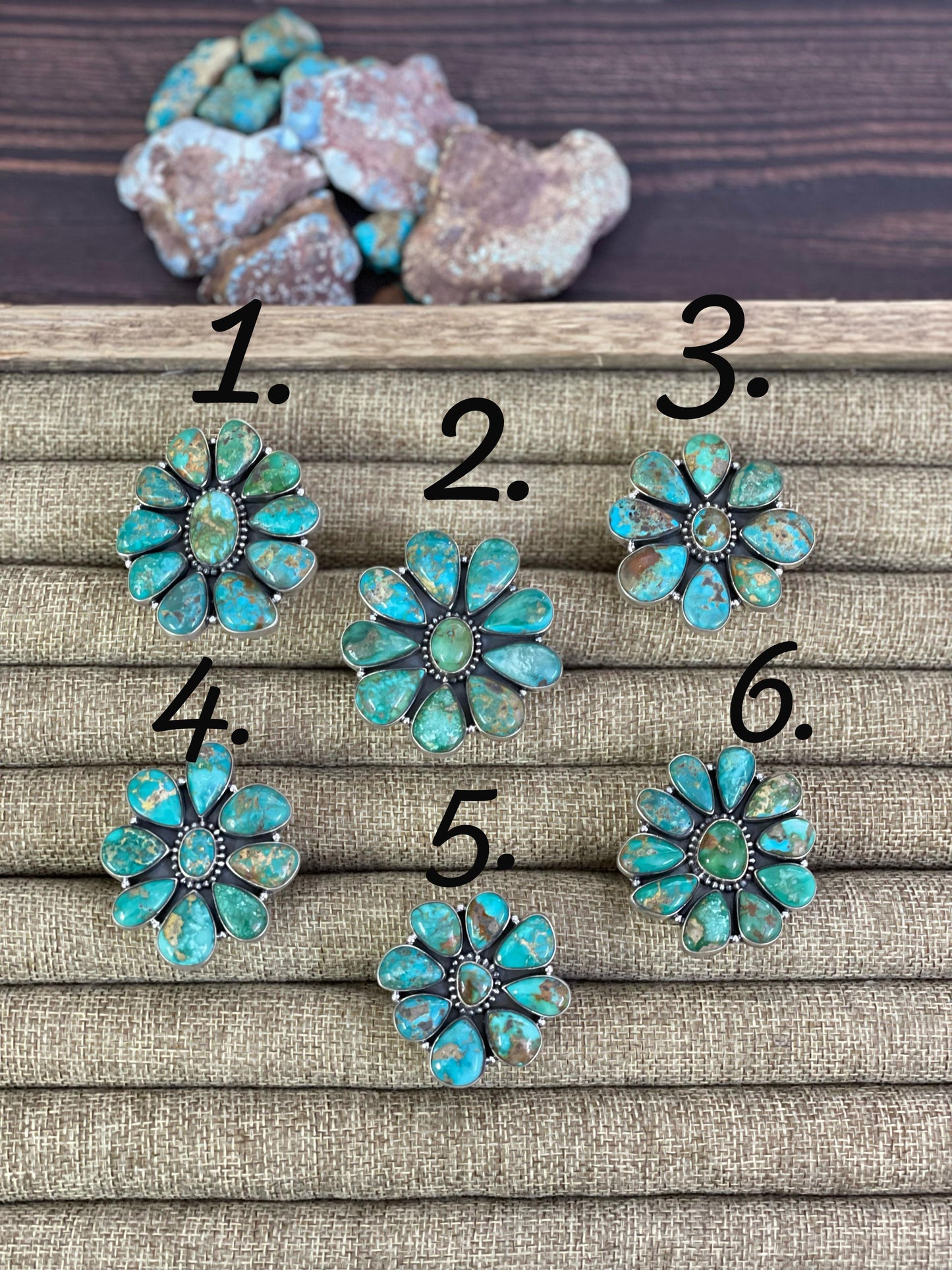 Handmade Sterling Silver HARDY PIT Adjustable Rings, Signed Nizhoni