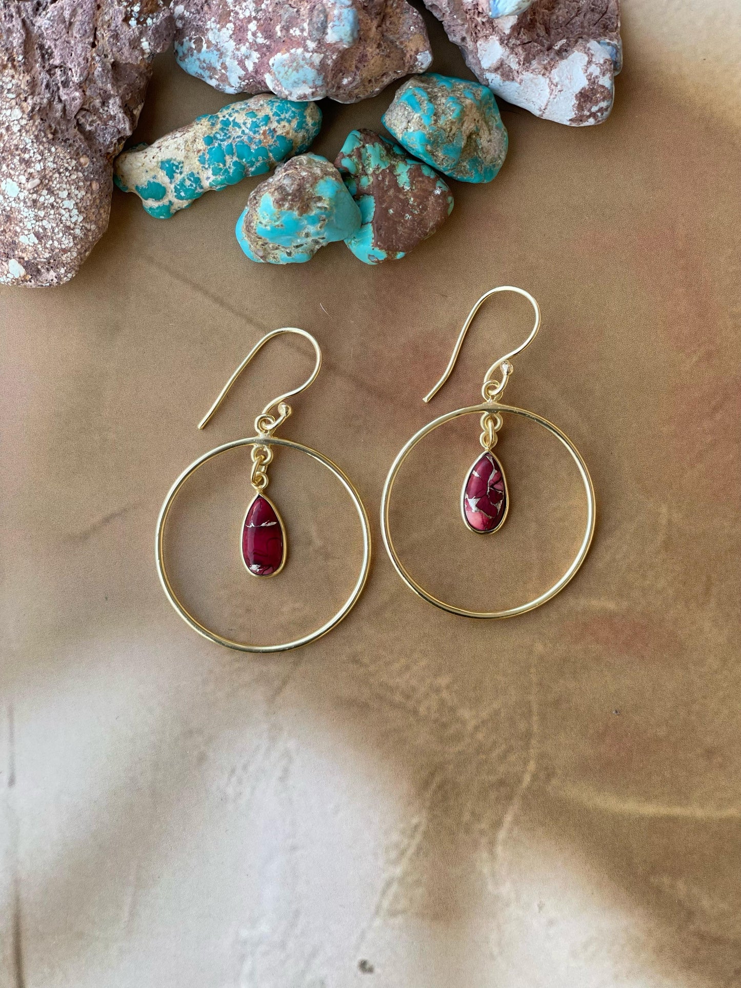 “The Golden Collection” Golden Dahlia Rose Handmade Gold Plated Earrings