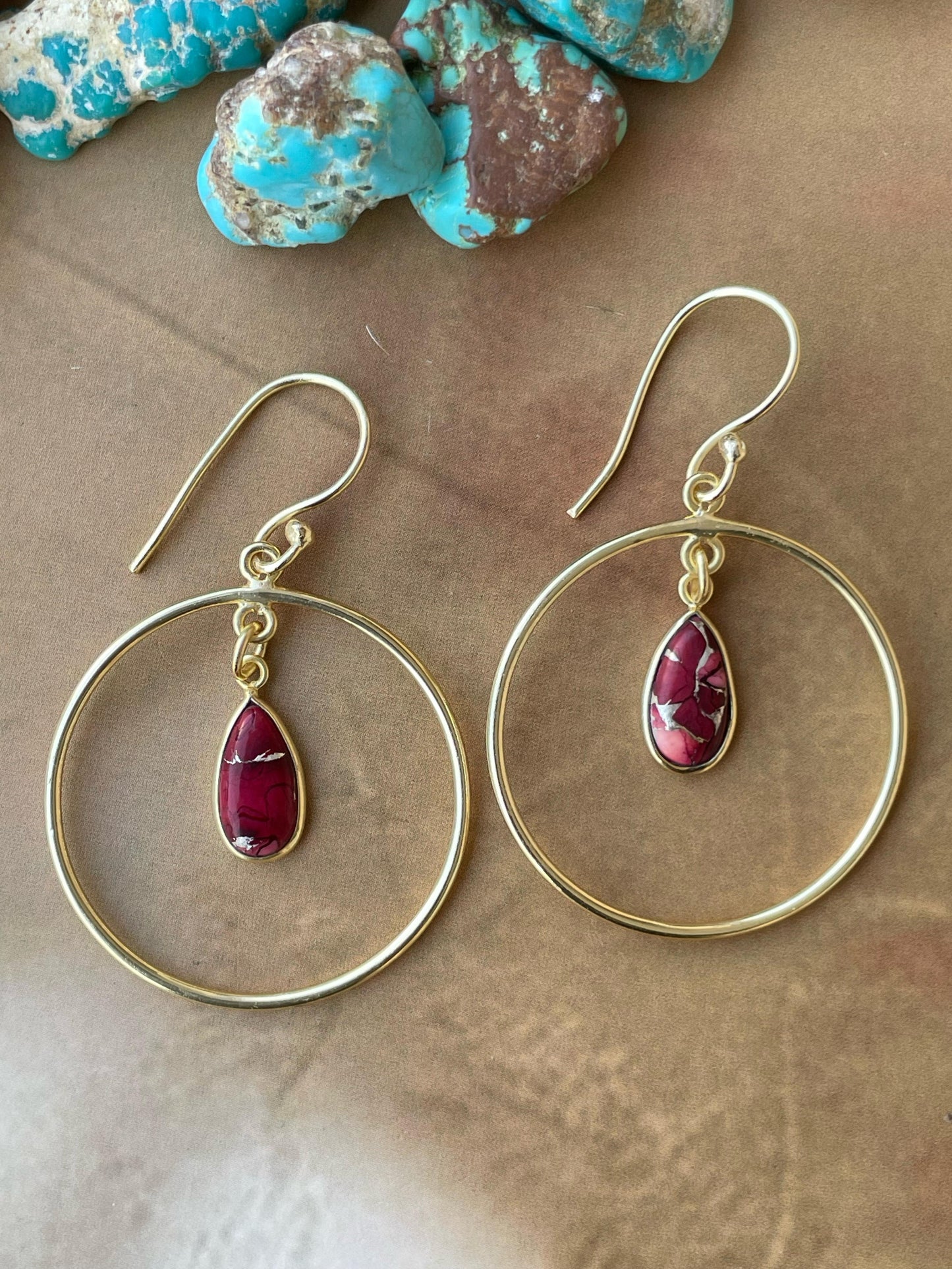 “The Golden Collection” Golden Dahlia Rose Handmade Gold Plated Earrings