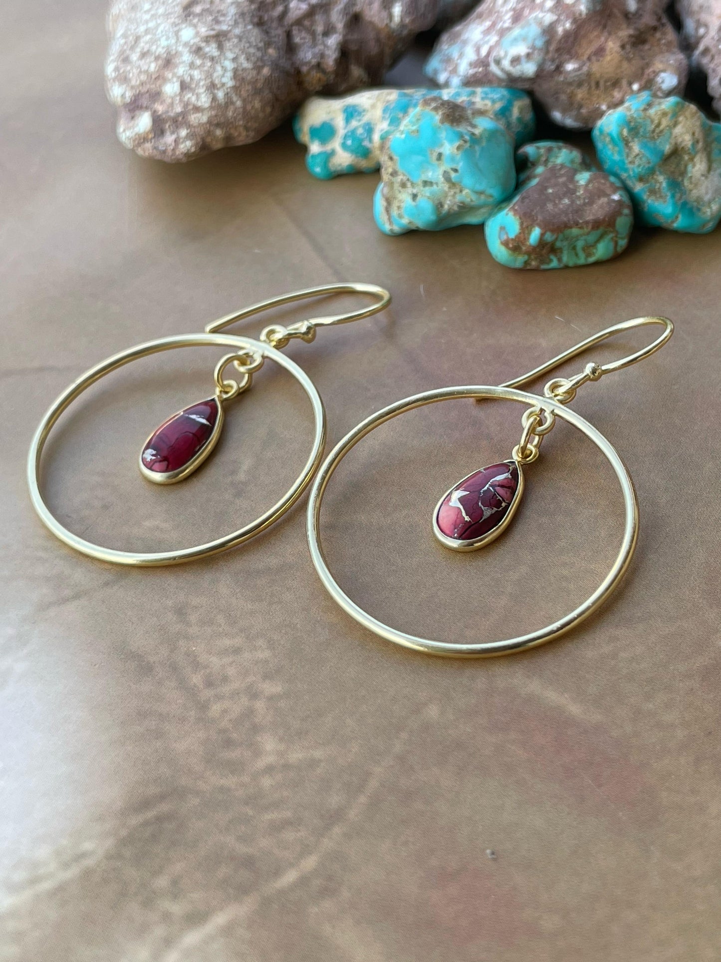 “The Golden Collection” Golden Dahlia Rose Handmade Gold Plated Earrings