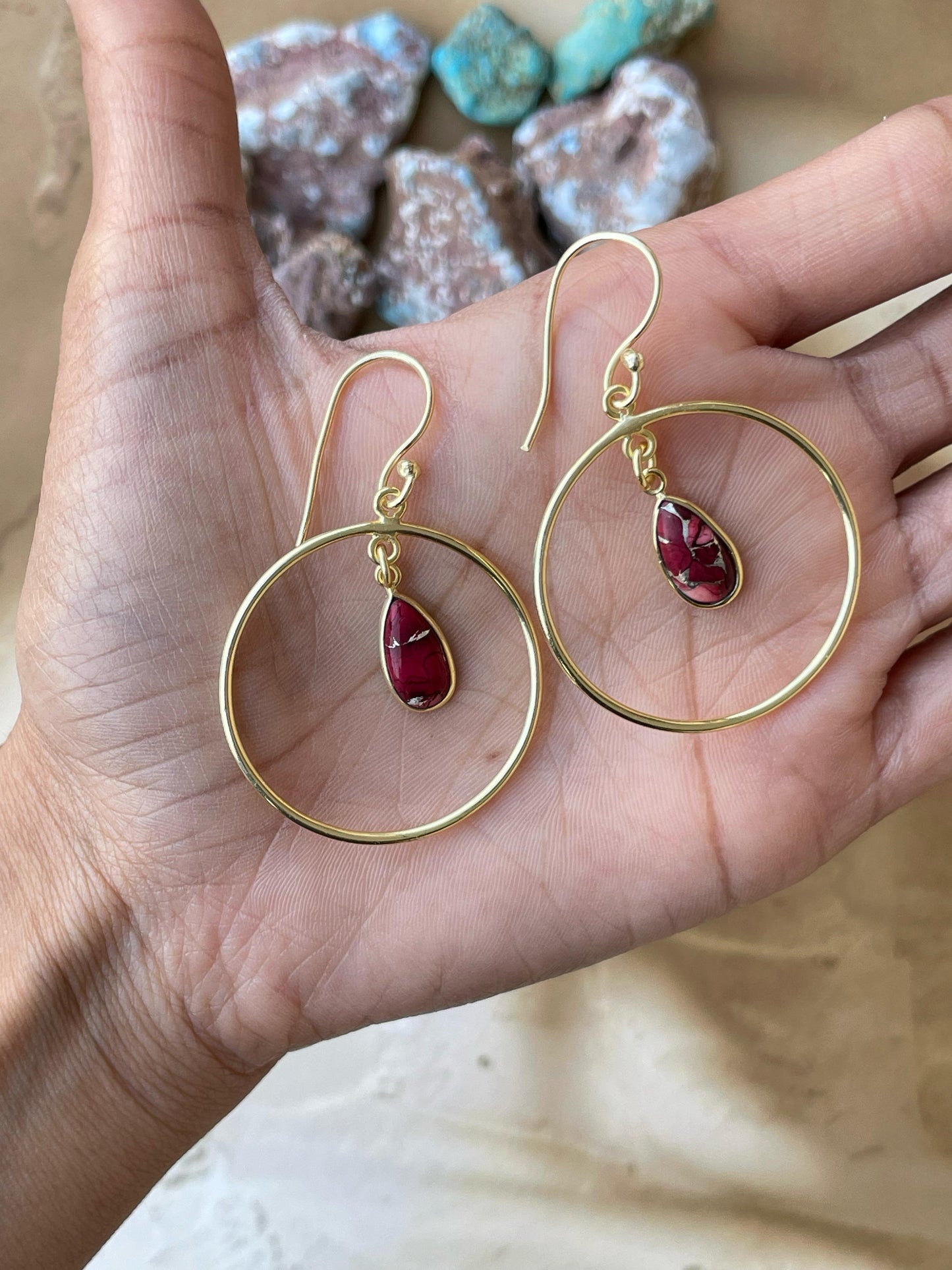 “The Golden Collection” Golden Dahlia Rose Handmade Gold Plated Earrings