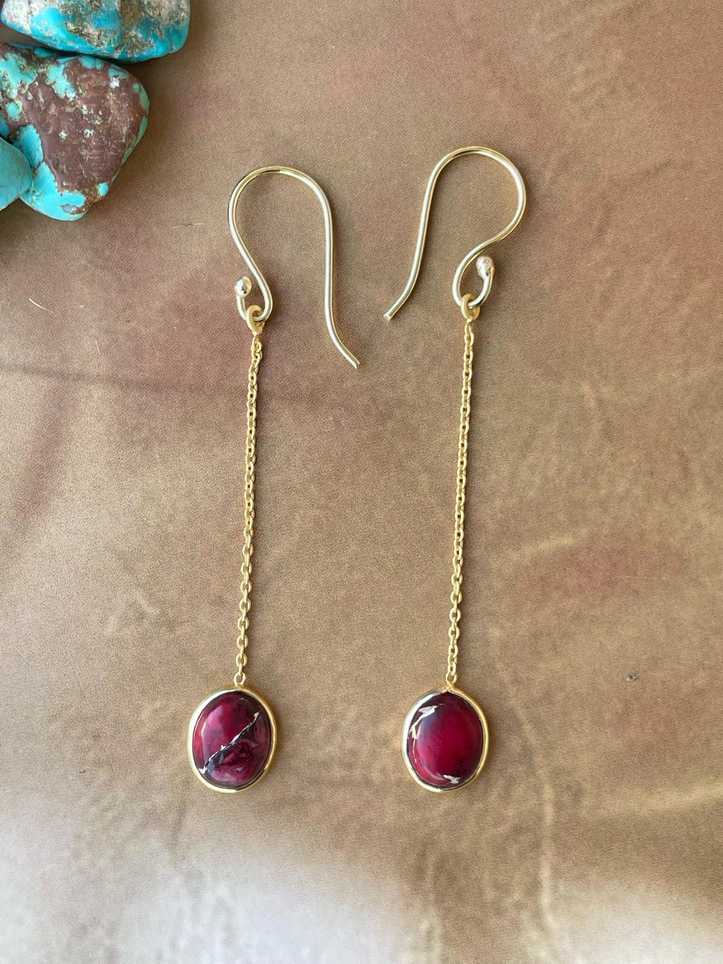 “The Golden Collection” Golden Dahlia Rose Dangler Handmade Gold Plated Earrings