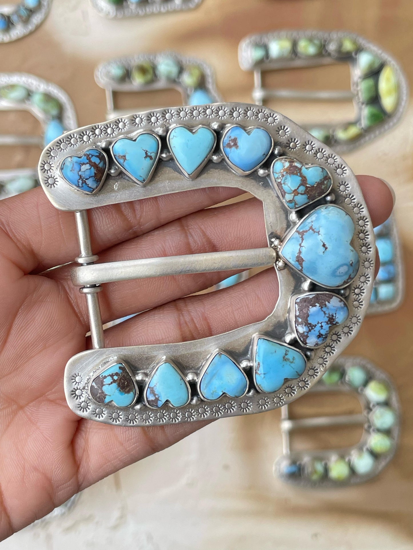 Paloma & Golden Hills Turquoise Sterling Silver Belt Buckle