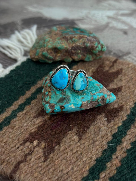 Handmade Sterling Silver Sierra Bella Adjustable Ring "Singed Nizhoni"