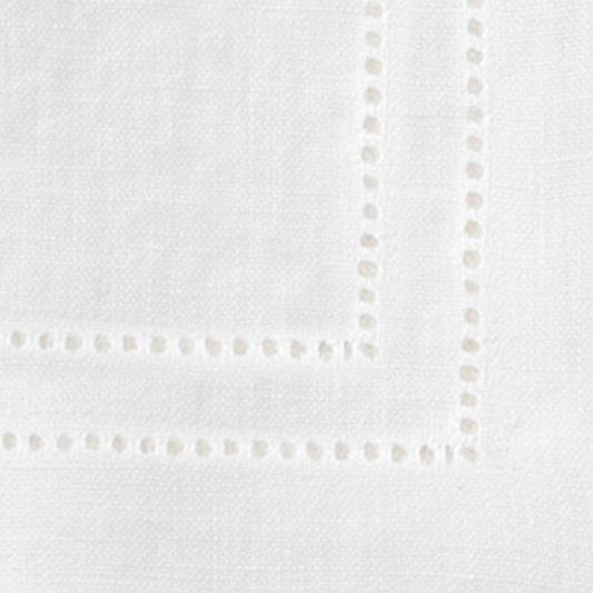 White Hemstitch Linen Napkins