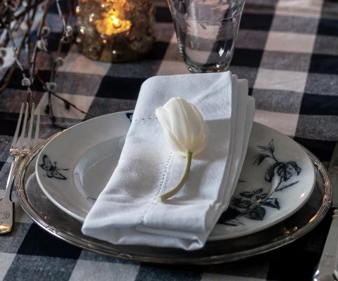 Hemstitch Napkins - Table Napkins - Cotton Cloth Napkins