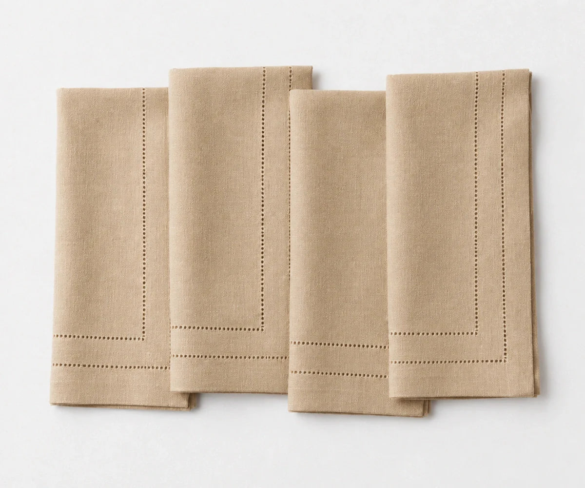 Beige Hemstitch Napkins