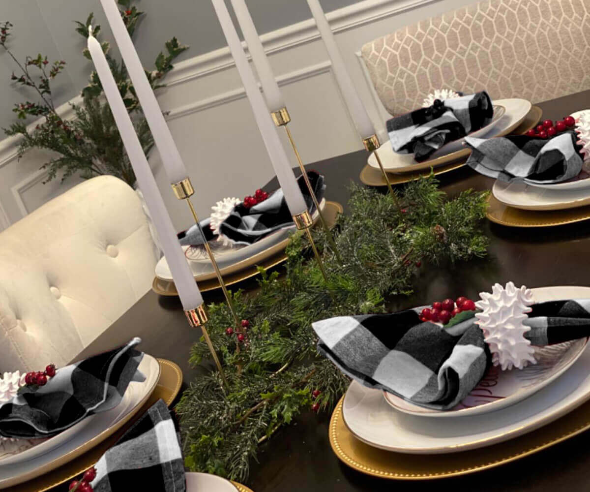 Cotton Napkins - Plaid Cloth Napkins