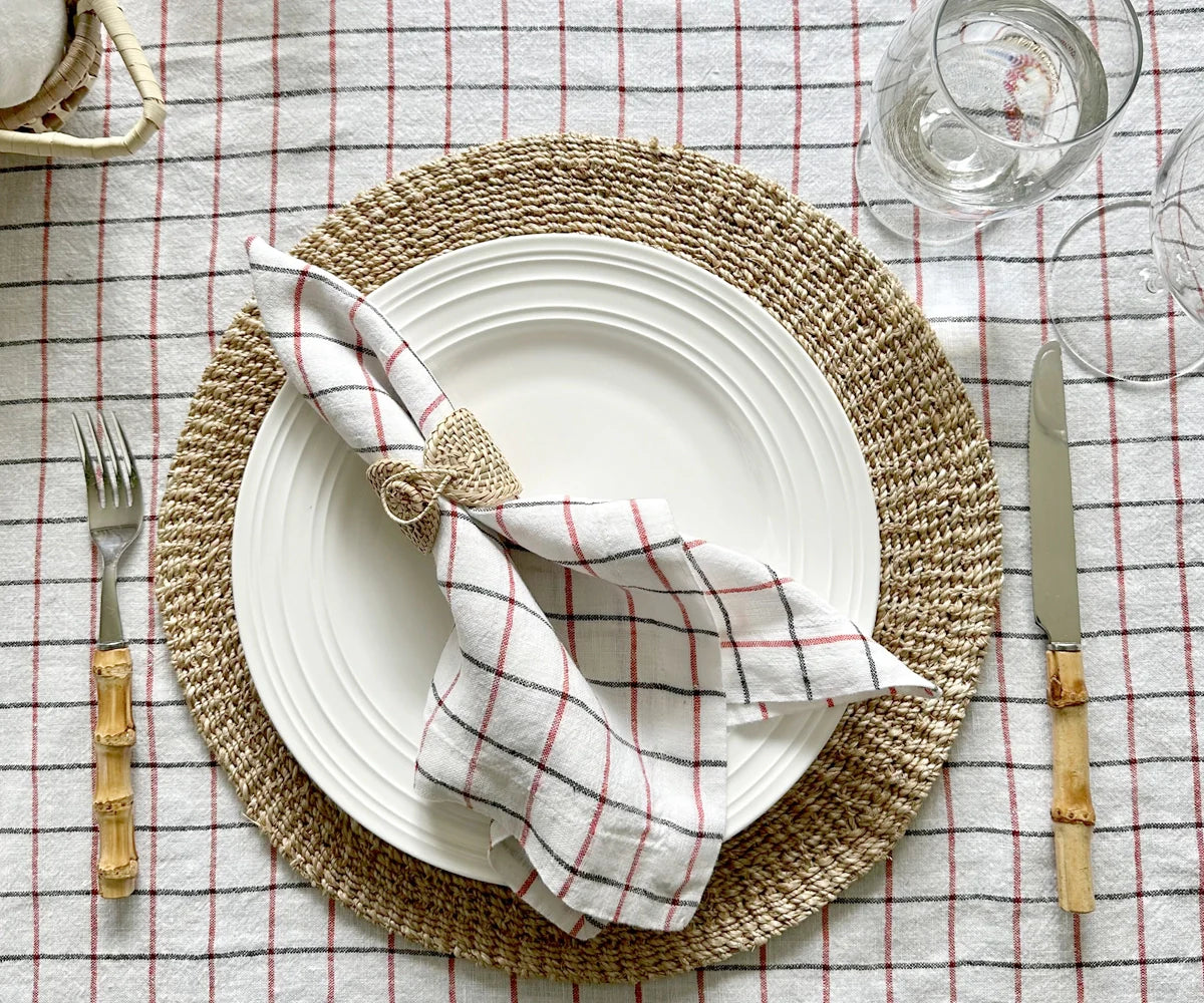 Red and Black Napkins
