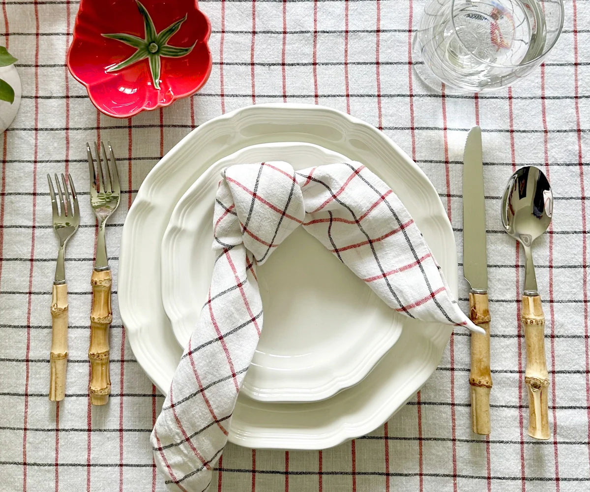 Red and Black Napkins