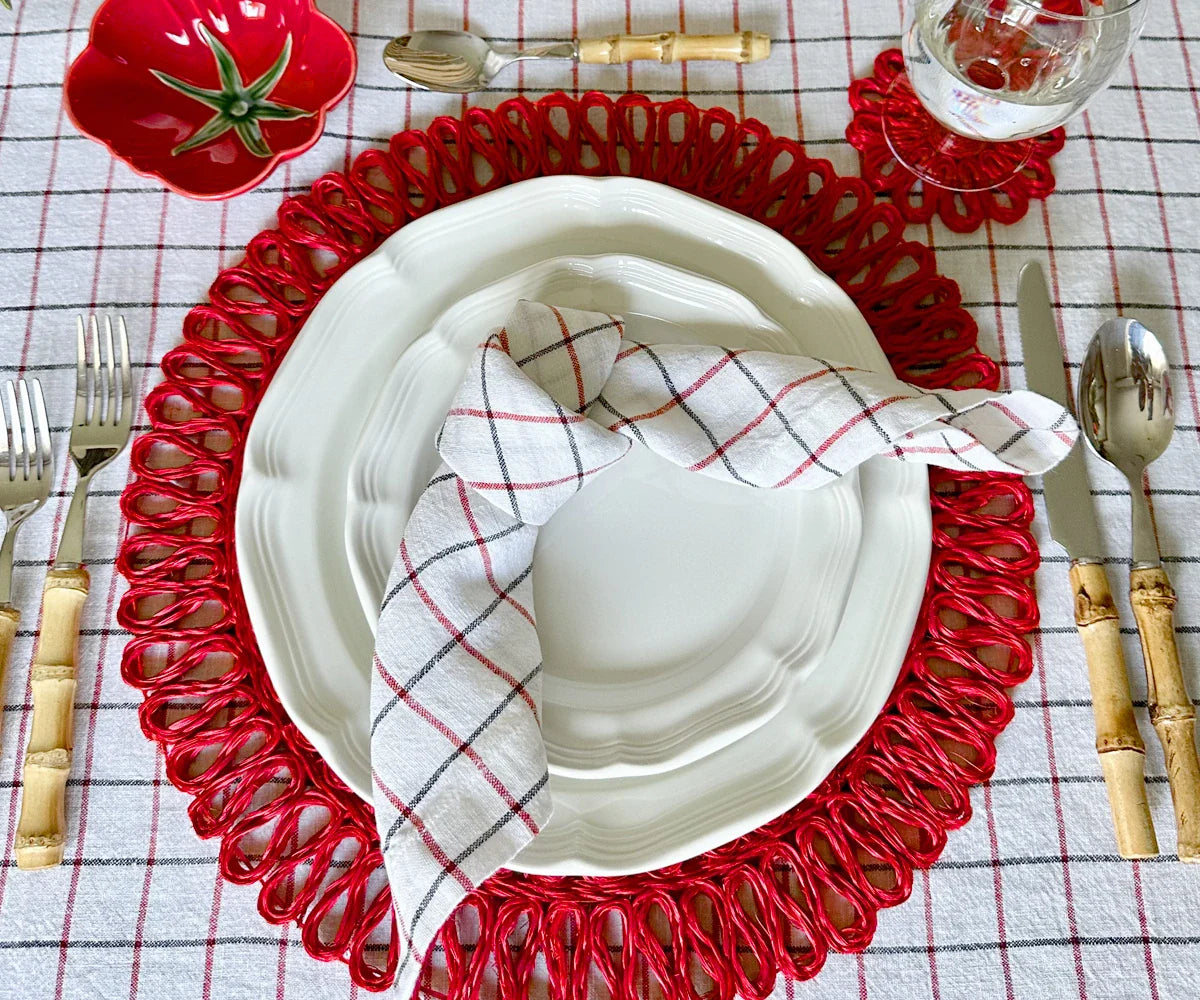 Red and Black Napkins