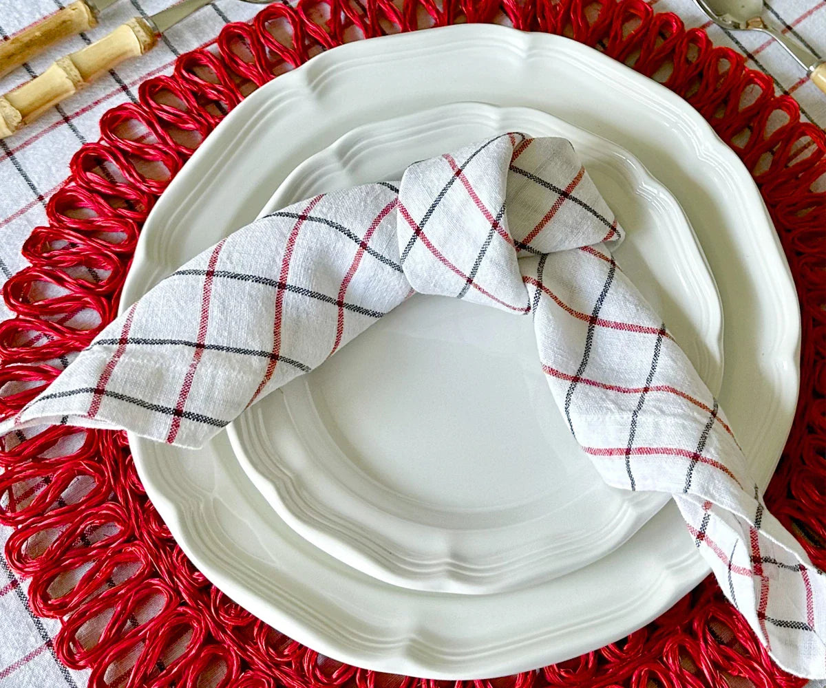 Red and Black Napkins