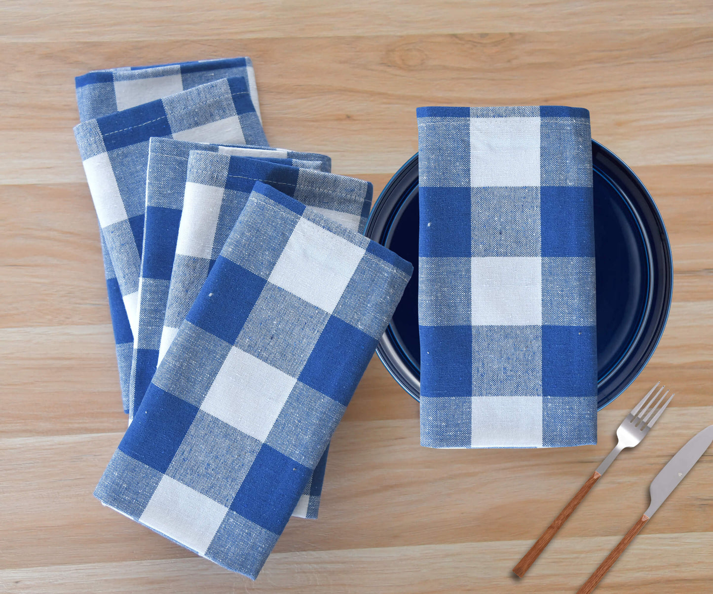 Cotton Napkins - Plaid Cloth Napkins