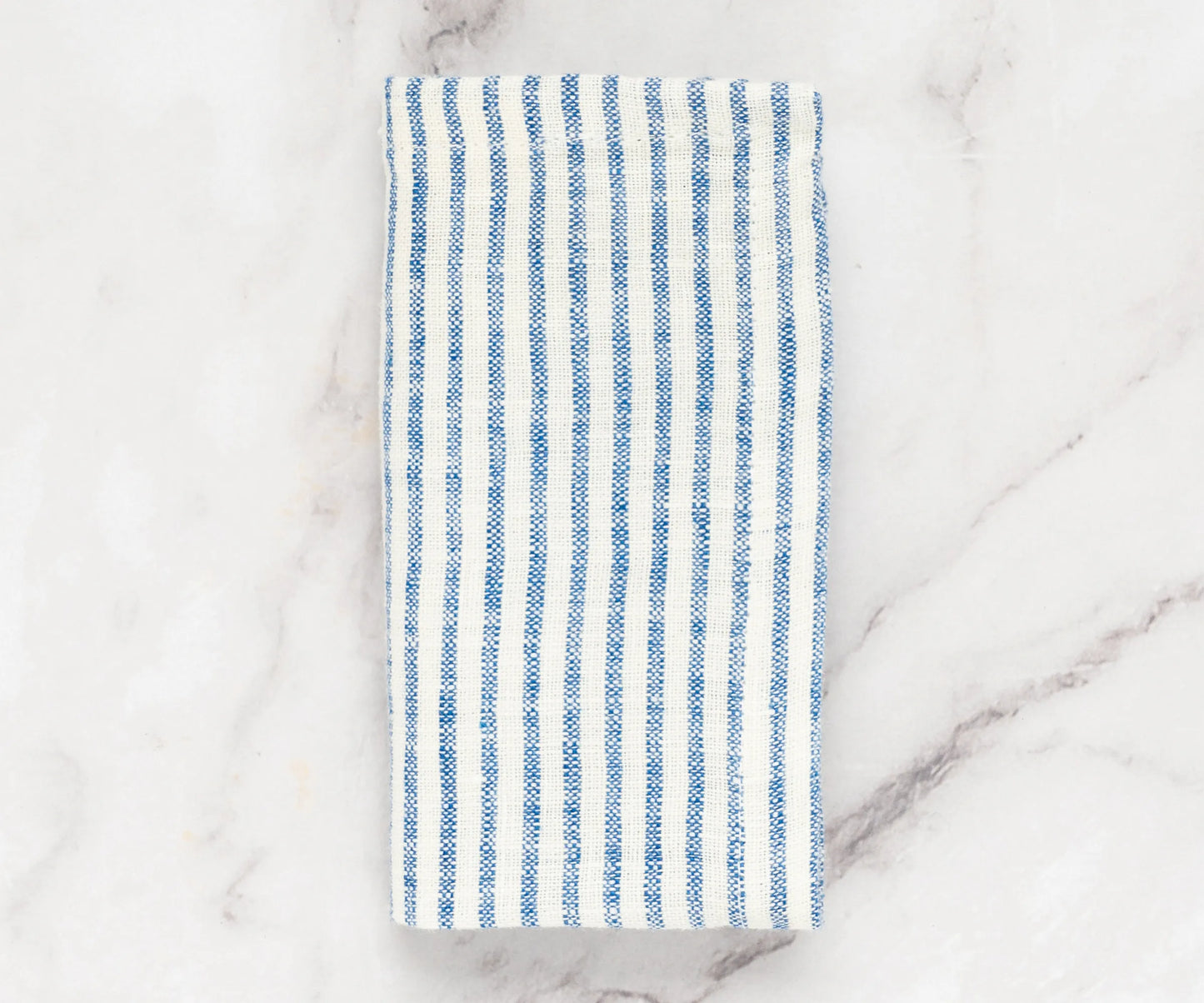 Blue Linen Striped Napkins