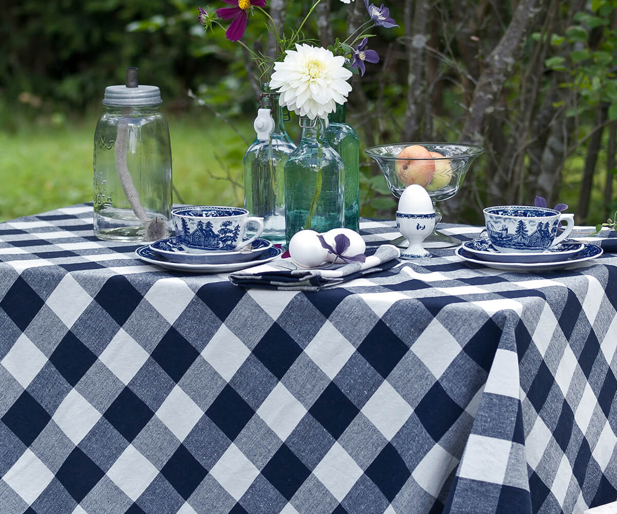 Navy Blue Tablecloth